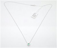 Halskette Namuri Dame Rondo in Weißgold Smeraldo 0.22 Ct PSCOL02/SM - PSCOL02/SM